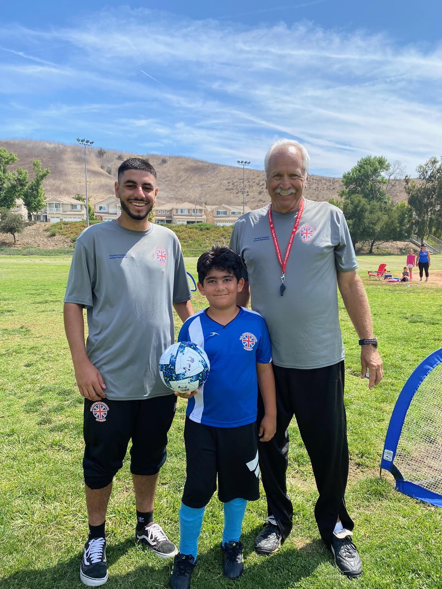 Coach Dylan at soccer practice
